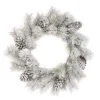 Christmas Land Wreaths Un-Lit-24″ (60Cm) Flocked Pinecone Christmas Wreath