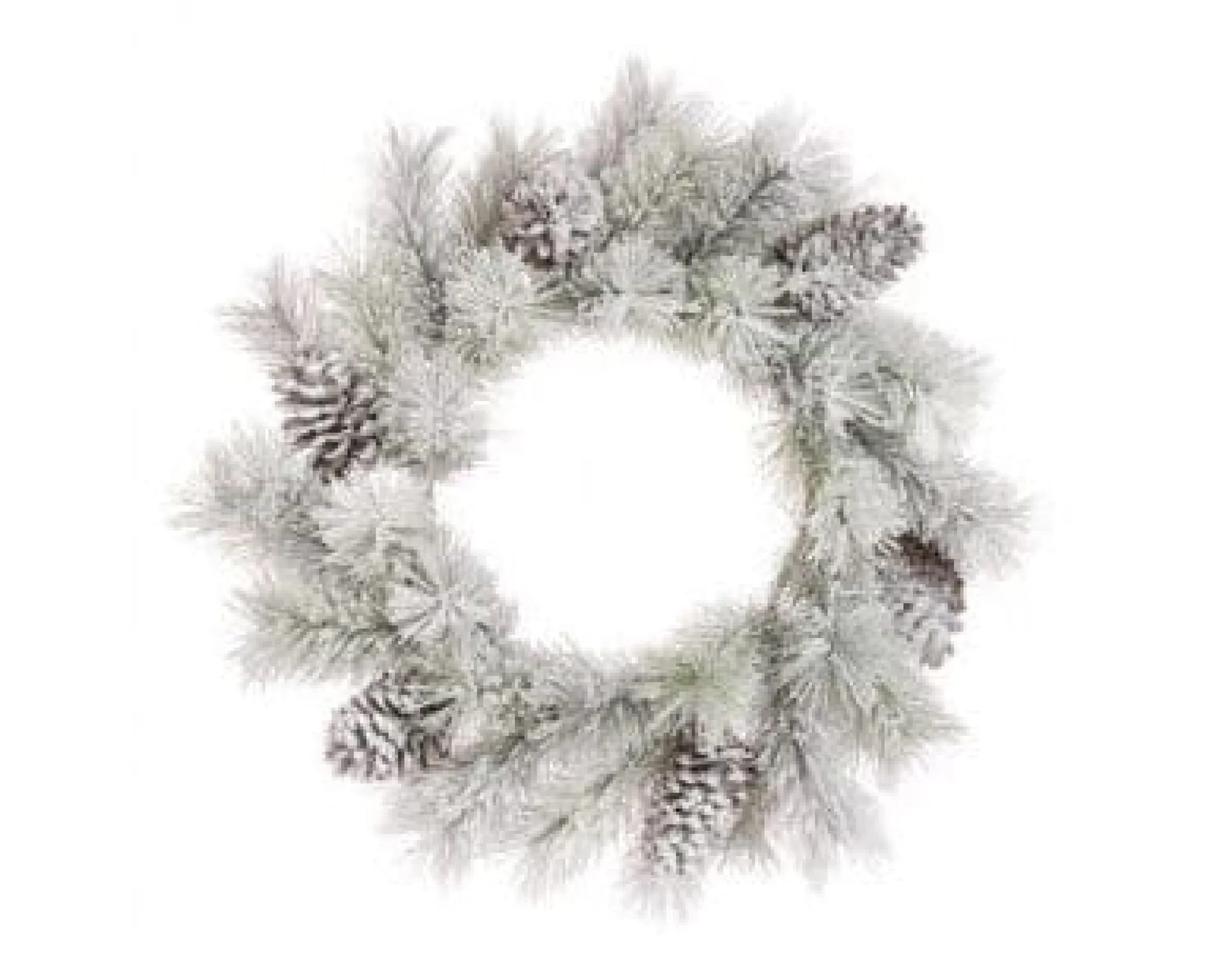 Christmas Land Wreaths Un-Lit-24″ (60Cm) Flocked Pinecone Christmas Wreath