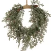 Christmas Land Wreaths Un-Lit*28″ (70Cm) Frosted Teardrop Jute Christmas Wreath