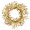 Christmas Land Gold, Red & Green: So This Is Christmas-22″ (56Cm) Metallic Gold Fern Christmas Wreath