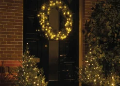 Christmas Land Outdoor Christmas Lights*192 Durawise Classic Warm White Battery Christmas Lights With Timer (Black Wire)