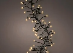 Christmas Land Christmas Tree Lights*1512 Led Twinkle Cluster Christmas Lights Warm White With Green Cable