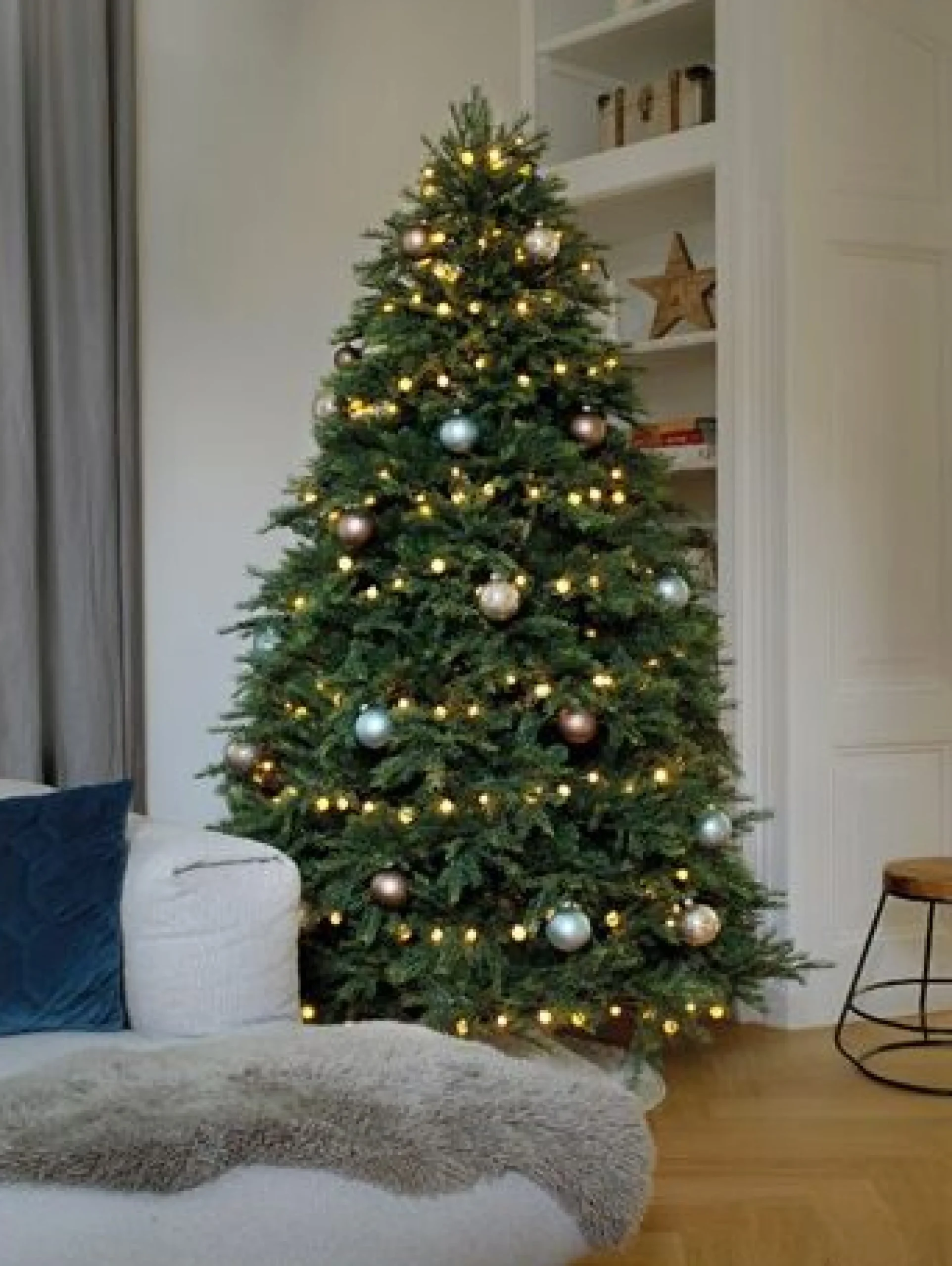 Christmas Land Christmas Tree Lights-120 Led Warm White 3 Size Cherry Christmas Lights