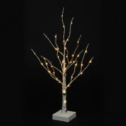 Christmas Land Artificial Twig Led Christmas Trees-Artificial Birch Christmas Tree With 50 Led Lights – 2 Feet