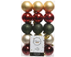 Christmas Land Christmas Tree Decorations-Christmas Baubles Mixed Shatterproof (Pack Of 30)