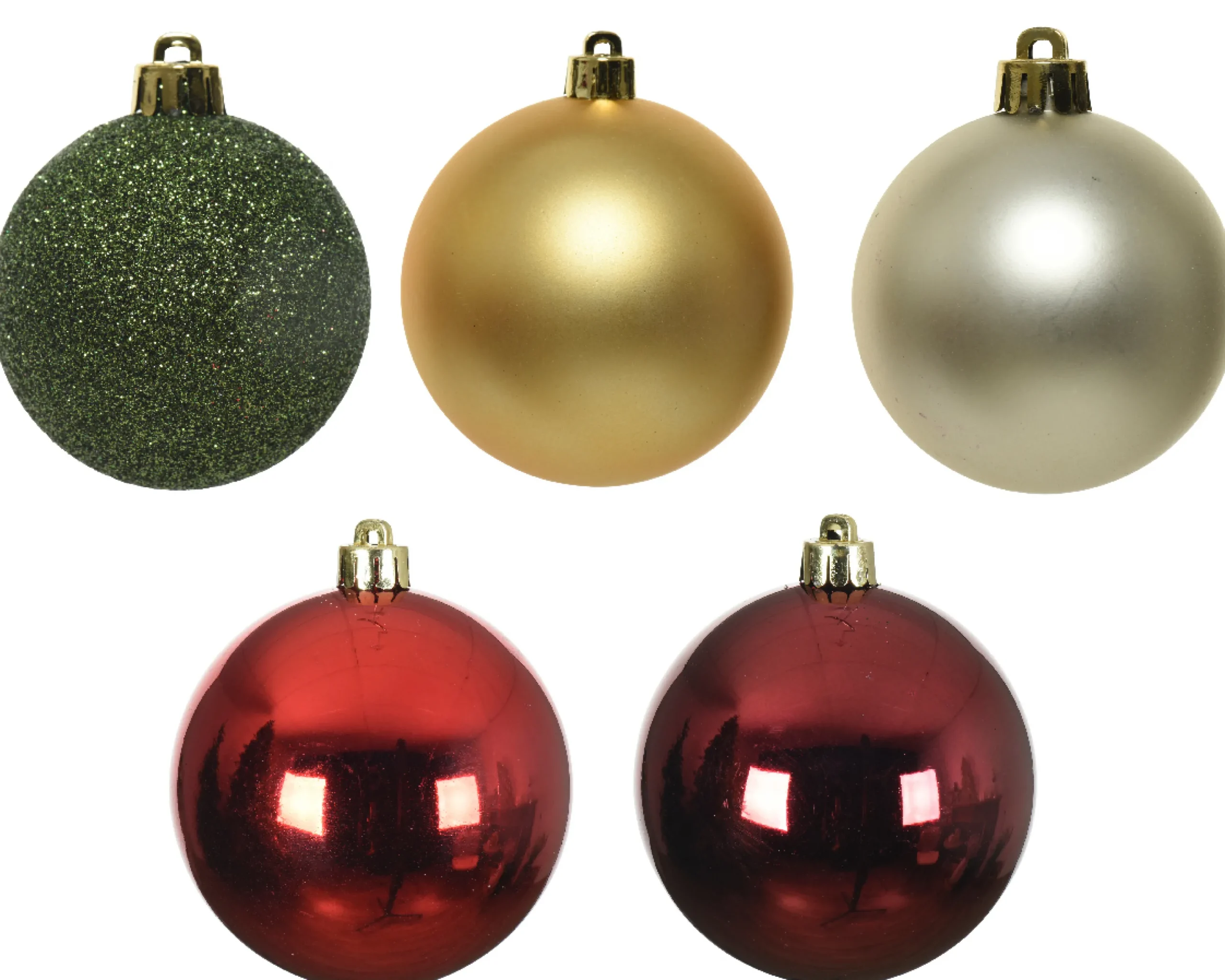 Christmas Land Christmas Tree Decorations-Christmas Baubles Mixed Shatterproof (Pack Of 30)