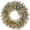 Christmas Land Wreaths Pre-Lit*30″(76Cm) Glittery Bristle Pre-Lit Christmas Wreath With Pine Cones & 400 Warm White Led Infinity Lights