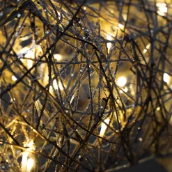 Christmas Land 3D Led Christmas Decorations-110Cm Gold Glitter Reindeer With 70 Warm White Led Lights