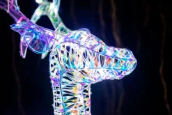 Christmas Land 3D Led Christmas Decorations*110Cm Iridescent Reindeer With 70 White Led Lights
