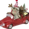Christmas Land Christmas Gnomes & Santa-32Cm Led Moose In A Car