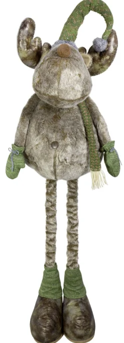 Christmas Land Christmas Gnomes & Santa-80Cm Moose With Extendable Legs