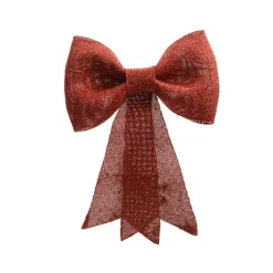 Christmas Land Christmas Bows & Ribbons*40Cm Red Glitter Bow Large