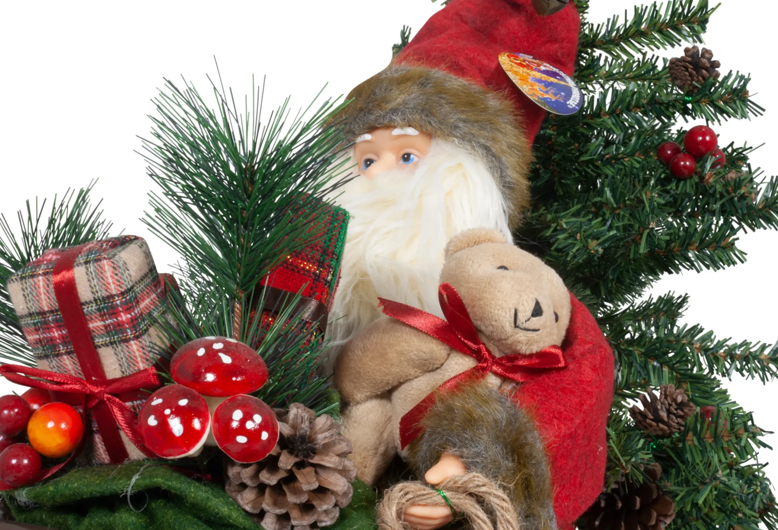 Christmas Land Christmas Gnomes & Santa-45Cm Santa On Sleigh