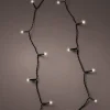 Christmas Land Outdoor Christmas Lights*Durawise Warm White Battery Christmas Lights With Timer (Black Wire) Various Sizes