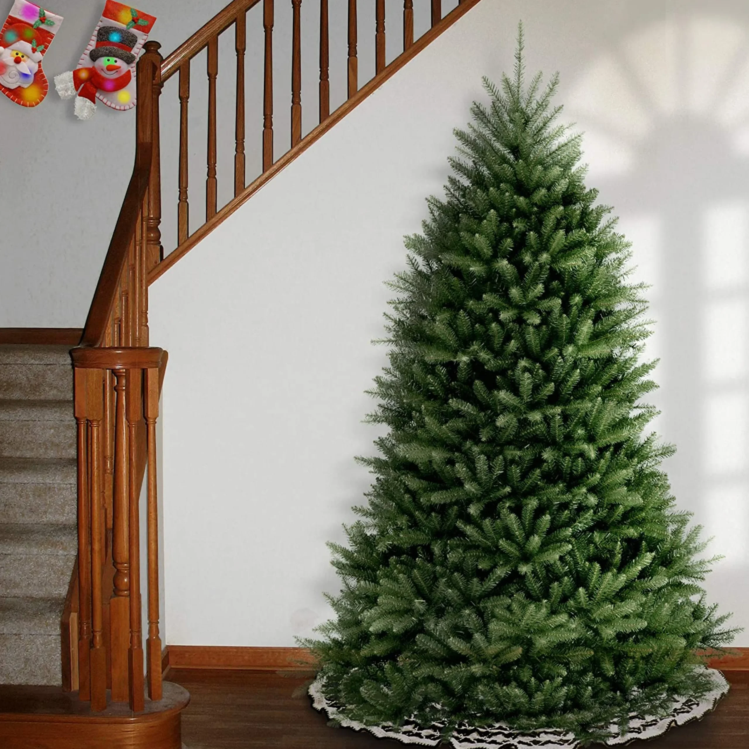 Christmas Land 6Ft & 7Ft Artificial Christmas Trees (Un-Lit)-7.5Ft Dunhill Fir Artificial Christmas Tree