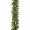 Christmas Land Garlands Pre-Lit-9Ft Feel Real Bayberry Spruce Pre-Lit Battery Powered Christmas Garland