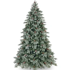 Christmas Land 6Ft & 7Ft Artificial Christmas Trees (Un-Lit)*7.5Ft Feel Real Frosted Colorado Spruce Artificial Christmas Tree