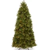 Christmas Land Pre-Lit Christmas Trees*7.5Ft Feel Real Newberry Spruce Pre-Lit Slim Artificial Christmas Tree