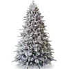 Christmas Land Pre-Lit Christmas Trees-9Ft Feel Real Snowy Waterford Pine Pre-Lit Artificial Christmas Tree