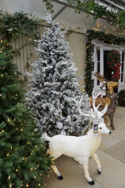 Christmas Land Pre-Lit Christmas Trees-9Ft Feel Real Snowy Waterford Pine Pre-Lit Artificial Christmas Tree