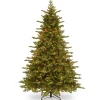 Christmas Land Pre-Lit Christmas Trees-9Ft Feel Real Vienna Fir Pre-Lit Artificial Christmas Tree