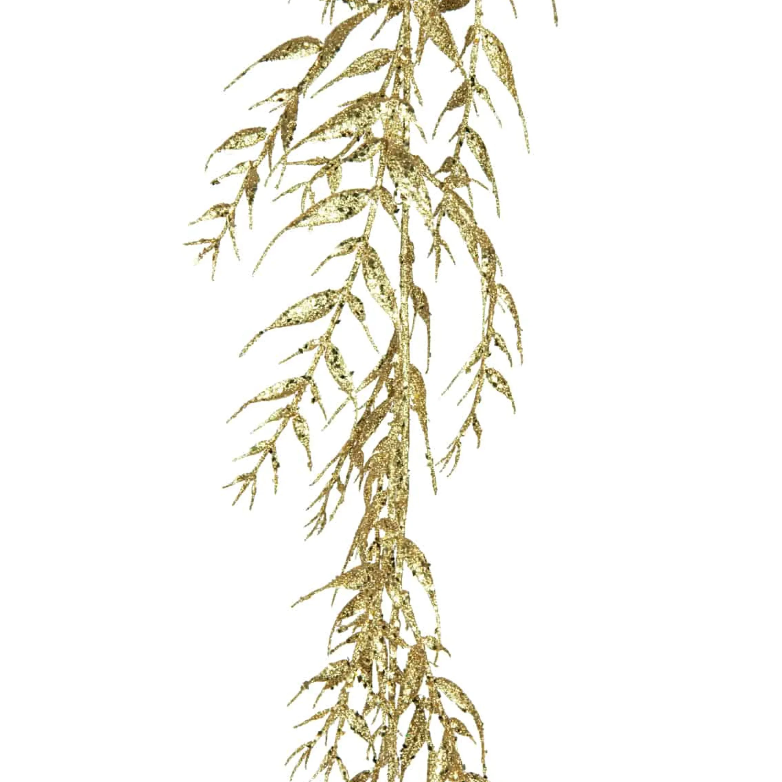 Christmas Land Gold, Red & Green: So This Is Christmas*6Ft Gold Leaf Christmas Garland