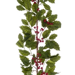 Christmas Land Garlands Un-Lit*5Ft Holly Berry Christmas Garland