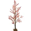 Christmas Land Artificial Twig Led Christmas Trees*5Ft Led Red Berry Artificial Christmas Tree