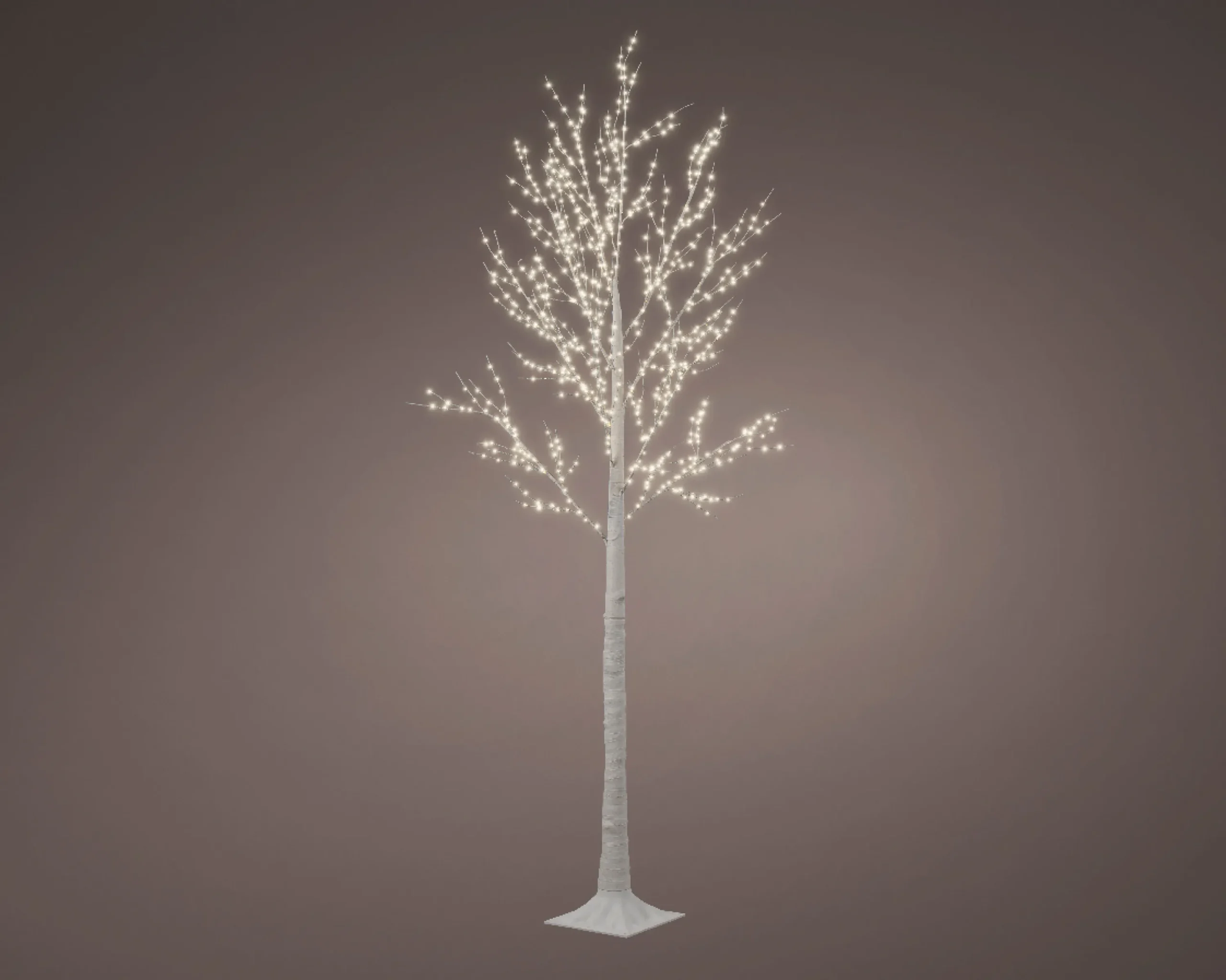 Christmas Land Room Decor-7Ft Warm White Micro Led Birch Tree For Outdoors
