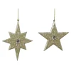 Christmas Land Christmas Tree Decorations*Gold Glitter Jewel Bethlehem Star Decor