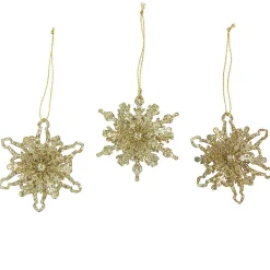 Christmas Land Christmas Tree Decorations*Gold Glitter Snowflake – Christmas Tree Decor