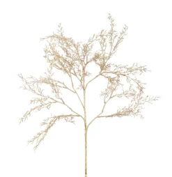 Christmas Land Christmas Artificial Flowers & Branches*Gold Metallic Mini Leaves Christmas Spray