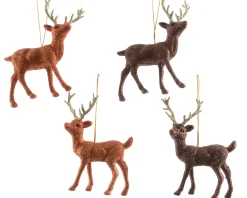 Christmas Land Room Decor*Hanging Plastic Reindeers With Glitter