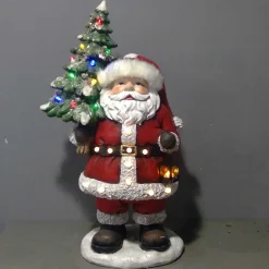 Christmas Land 3D Led Christmas Decorations-Led Santa With Christmas Tree