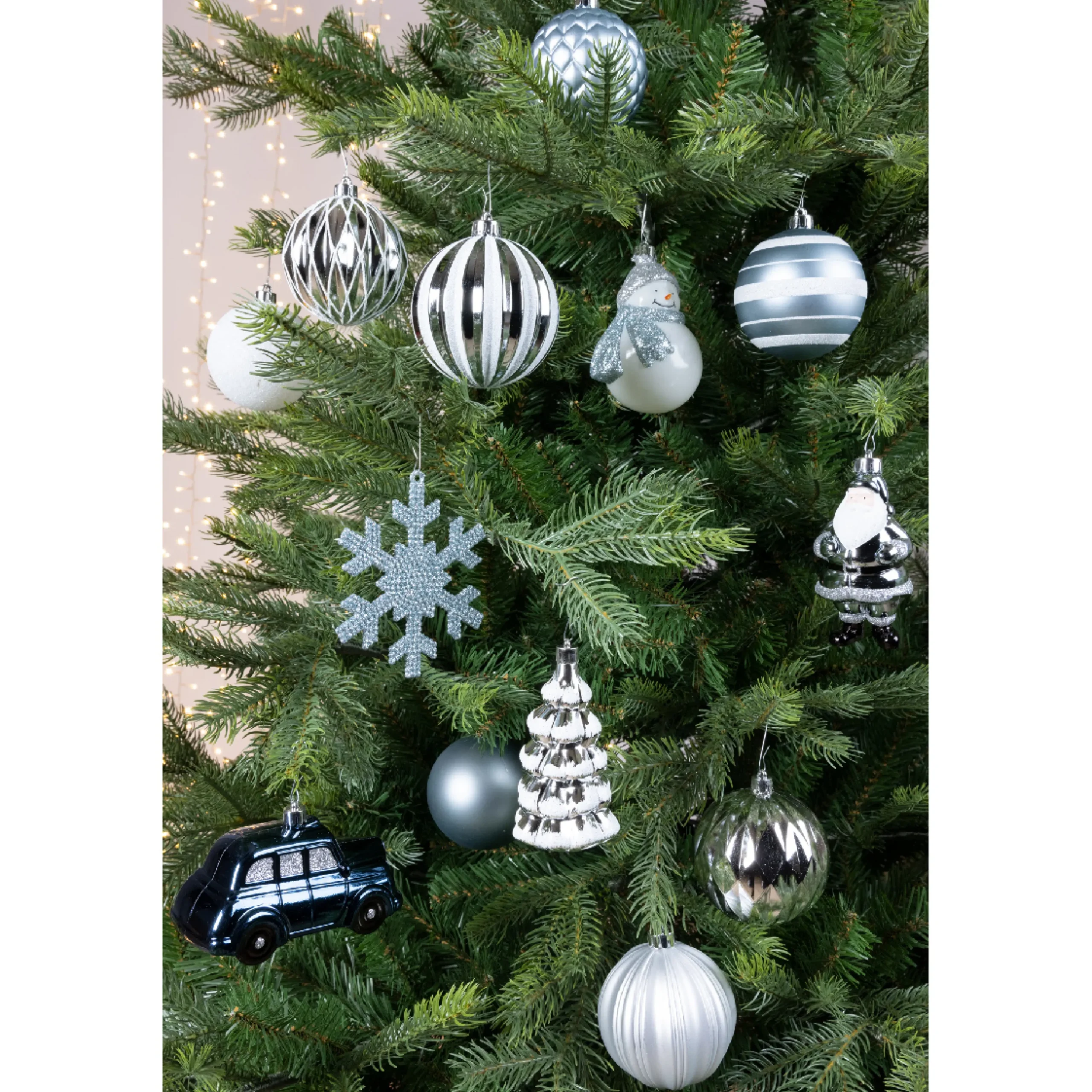 Christmas Land Christmas Tree Decorations*Mixed Christmas Bauble Box Winter Blue