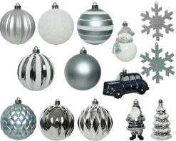 Christmas Land Christmas Tree Decorations*Mixed Christmas Bauble Box Winter Blue