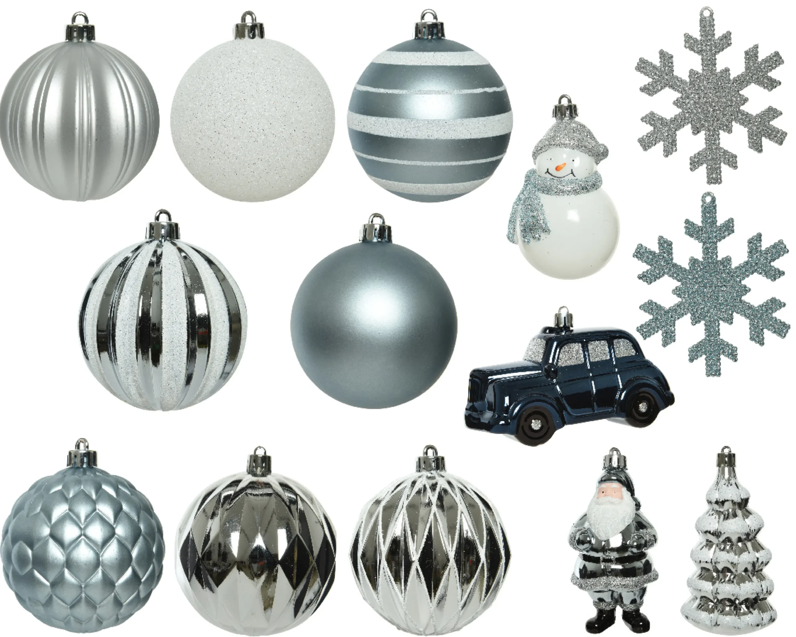 Christmas Land Christmas Tree Decorations*Mixed Christmas Bauble Box Winter Blue