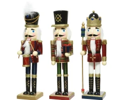 Christmas Land Nutcrackers*Nutcracker Firwood And Glitter – 3 Assorted Sizes