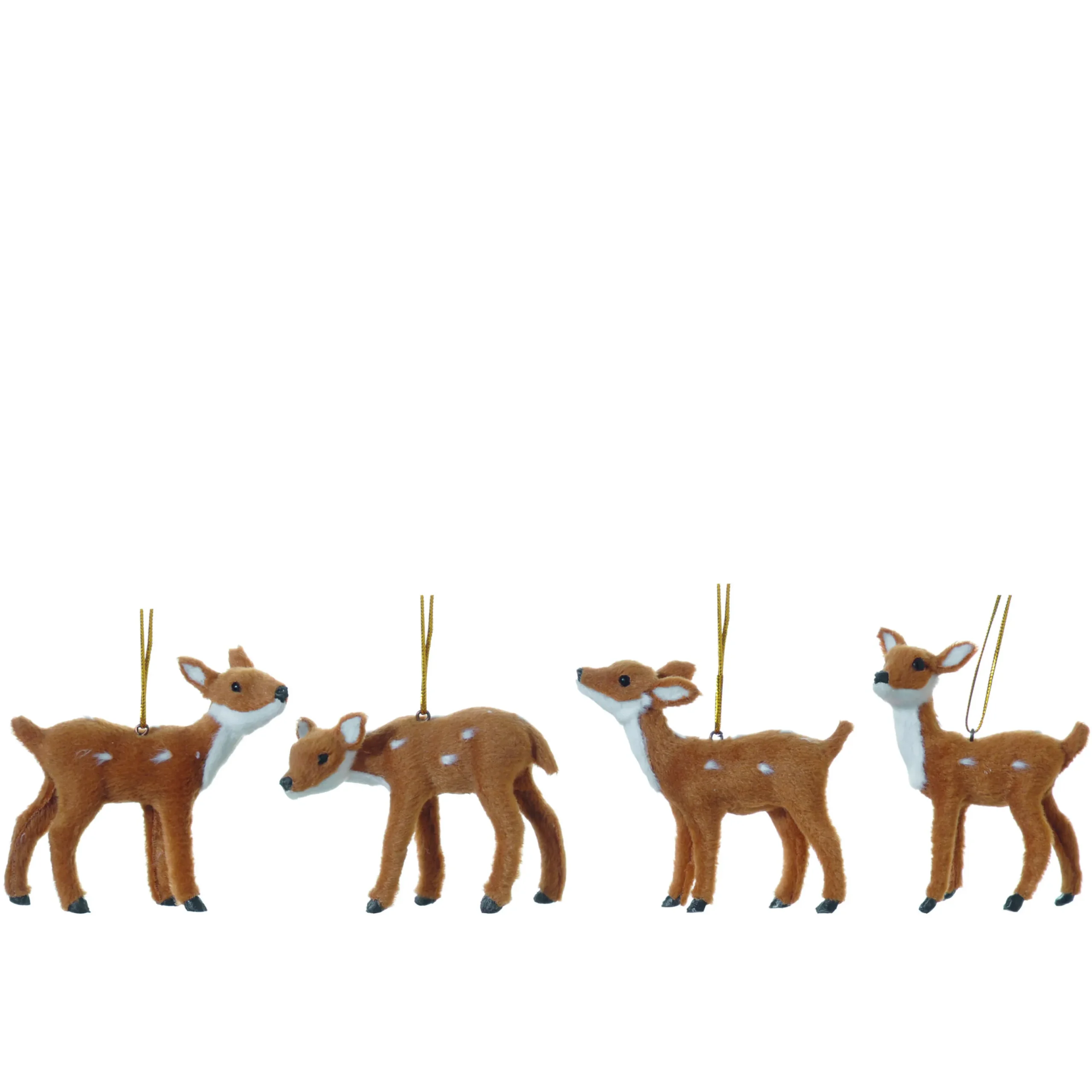 Christmas Land Room Decor-Set Of 4 Suspended 10Cm Assorted Deer Decorations