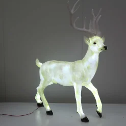 Christmas Land 3D Led Christmas Decorations-Standing Stag Deer With Cool White Led Lights