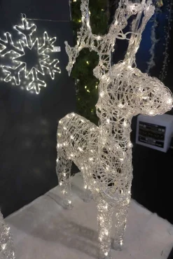 Christmas Land 3D Led Christmas Decorations*Warm White Led Acrylic Reindeer
